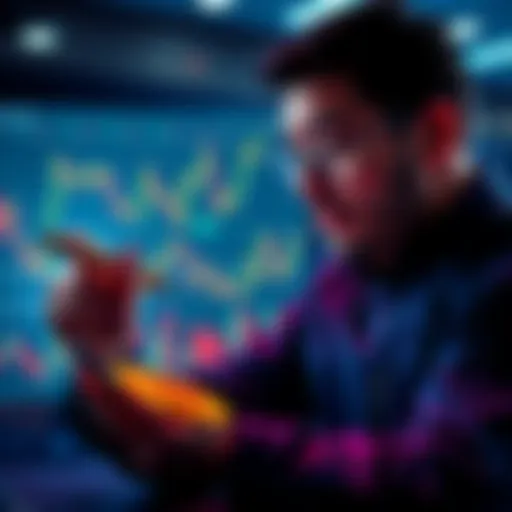 A person analyzing Bitcoin investment options with charts and graphs