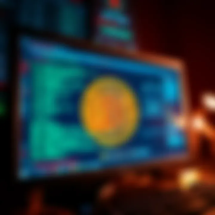 A warning symbol on a computer screen with Bitcoin Knots logo and malware alerts