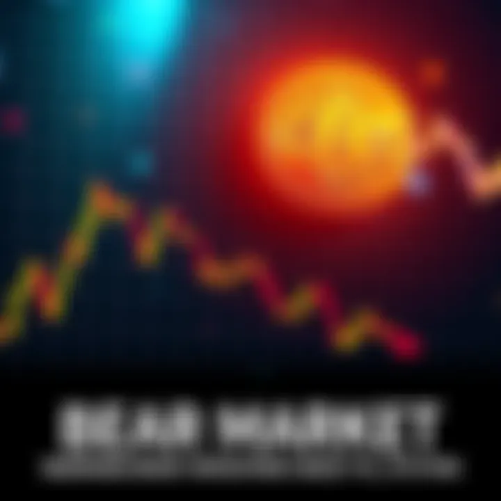 Bitcoin market decline Chart showing downward trend of Bitcoin prices with a warning sign