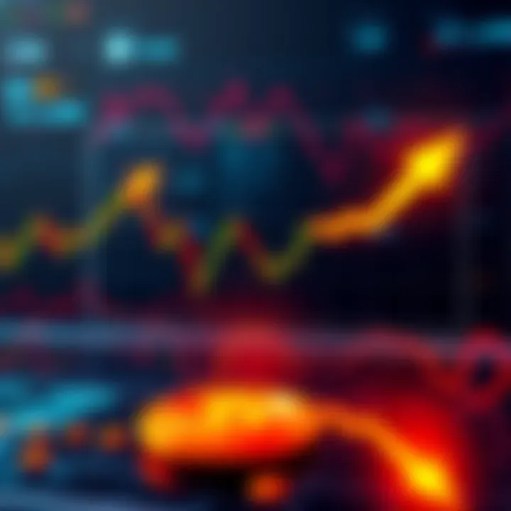 A graphic showing fluctuating Bitcoin price charts with arrows indicating highs and lows, symbolizing market manipulation.