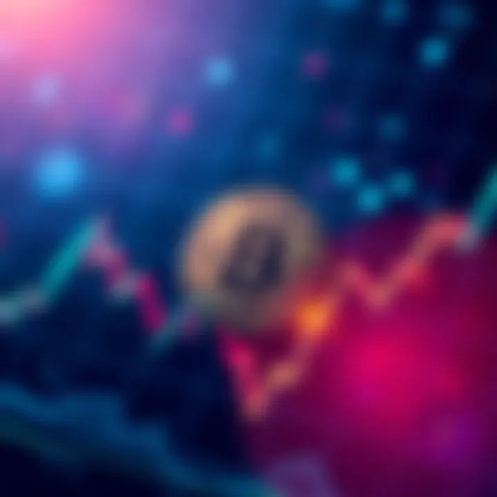 Graph showing Bitcoin's price changes with upward and downward trends