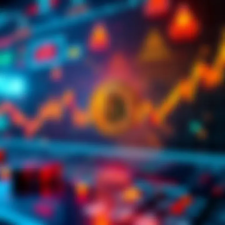 A graphic showing Bitcoin price fluctuations with alarm symbols and financial charts, highlighting potential risks in the market.