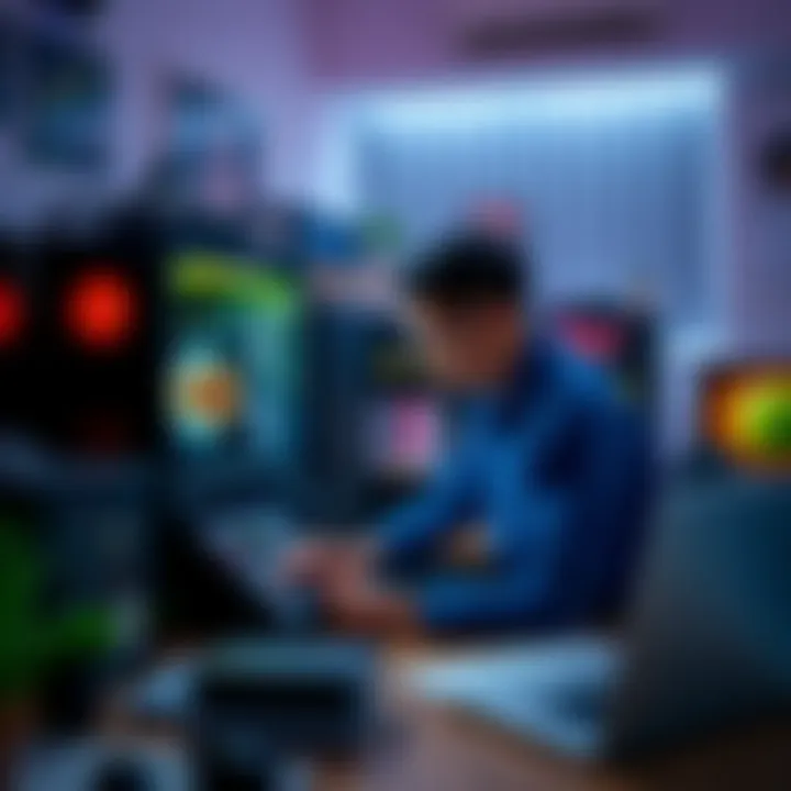 A person assembling computer hardware for a Bitcoin Node in a home office in Singapore