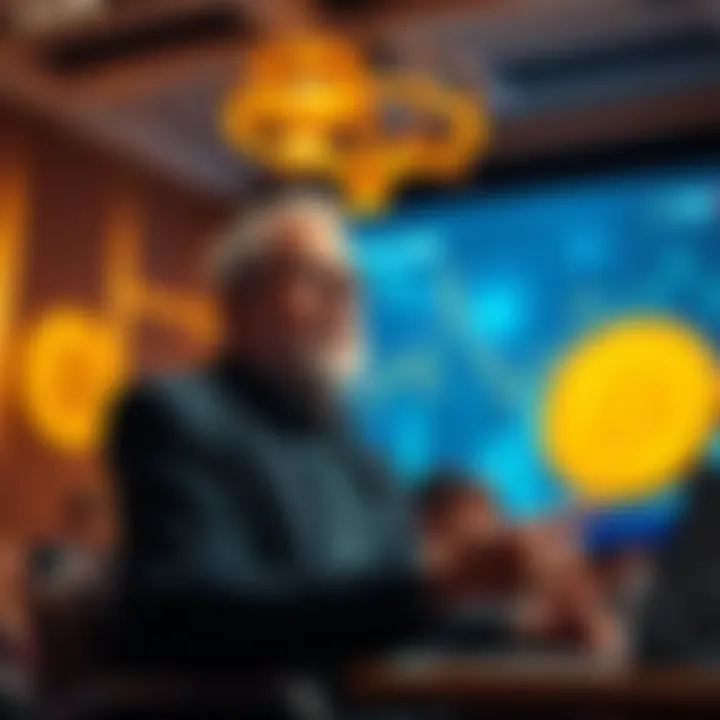 Jim Chauncey discussing Bitcoin's future price projection at a conference