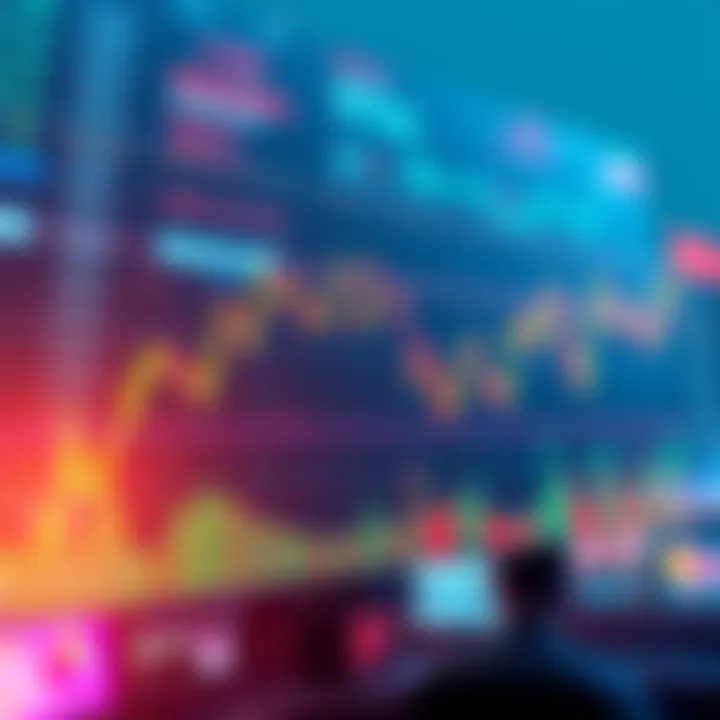 A graph showing Bitcoin's price approaching a key support level, with traders monitoring market trends