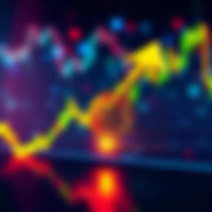 Bitcoin price chart with down arrow A Bitcoin price chart showing a downward trend with an arrow pointing down, representing potential sell-off concerns among investors.