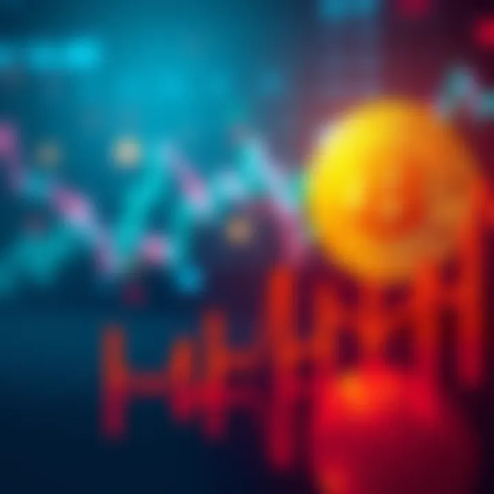 Bitcoin Price Decline A downward graph showing Bitcoin prices dropping over time with a bitcoin symbol in the background.