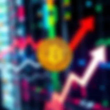 A graphic showing Bitcoin's price dropping below $114K with arrows indicating market decline and altcoin rise