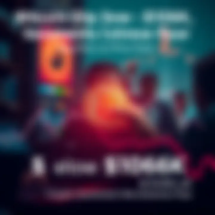 Graph showing Bitcoin's decline below $106K with a background of distressed investors