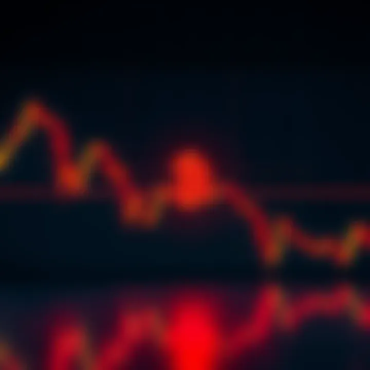 Chart showing Bitcoin price dropping below 90K, with red trend lines indicating decline