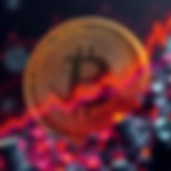 Bitcoin logo with a graph showing a steep rise to $126,000