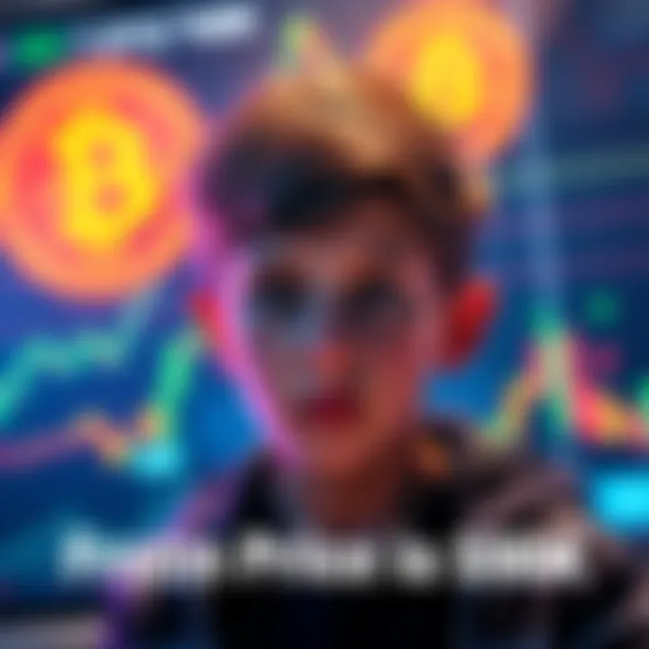 A teenager looking at a digital chart showing Bitcoin prices rising from $1K to $90K with a shocked expression.