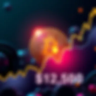 Bitcoin logo with rising graph showing new record above $125,000