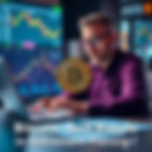 A person reviewing Bitcoin investments for retirement planning with a laptop and charts