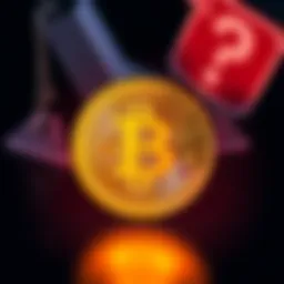 A large Bitcoin symbol surrounded by a question mark, representing skepticism about cryptocurrency.