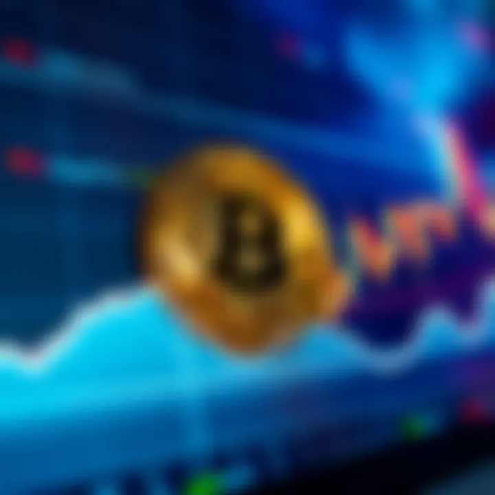 A stock chart showing Bitcoin prices with an upward trend, a question mark overlaid, symbolizing the decision to buy now or wait.