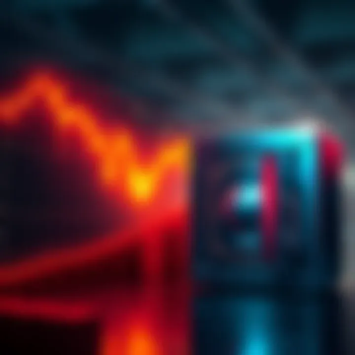 A graph showing an upward trend in Bitcoin value with an image of a safe alongside it, symbolizing safe investments.