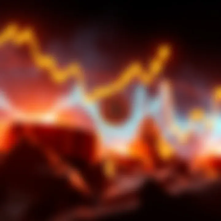 Graph showing Bitcoin's price rising significantly while other coins lag behind