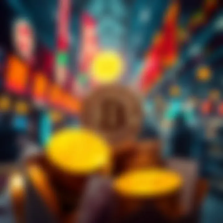 A visual representation of retail investors buying Bitcoin while whales sell their holdings, reflecting the crypto market dynamics.