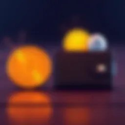 A graphic showing a Coinbase logo next to a private wallet illustration, highlighting different storage options for Bitcoin.