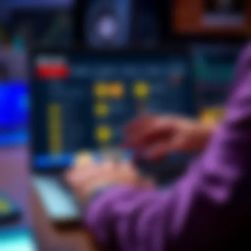 A person comparing different bitcoin wallets on a laptop screen, showing options for managing cryptocurrencies.
