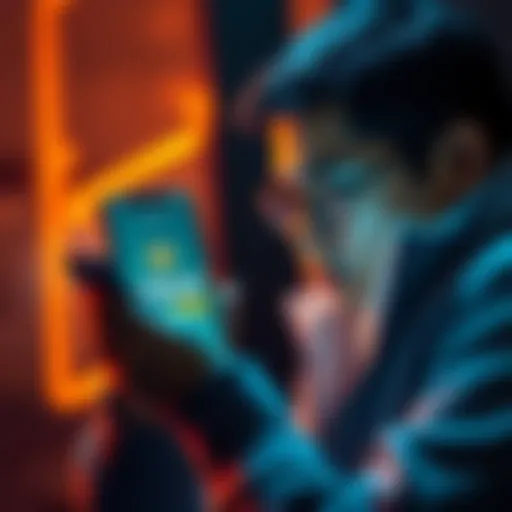 A person checking their Uphold account on a smartphone while contemplating withdrawing Bitcoin to an external wallet, symbolizing the 65-day cooling period.