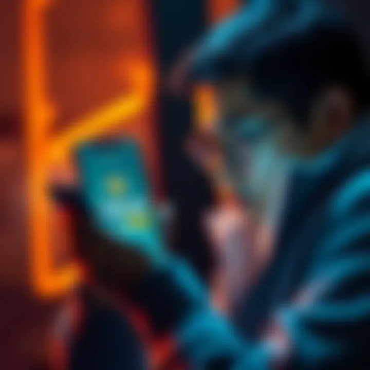 A person checking their Uphold account on a smartphone while contemplating withdrawing Bitcoin to an external wallet, symbolizing the 65-day cooling period.