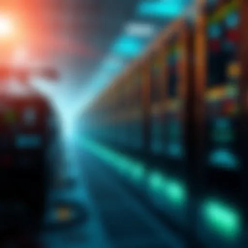 Bitfarm's facilities with AI technology and Bitcoin mining equipment, showing a shift from crypto to artificial intelligence.