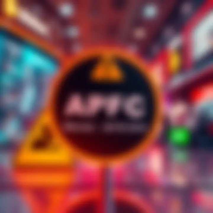 Graphic showing BitMart's announcement about the delisting of the APFC trading pair with a warning sign and calendar dates highlighted.