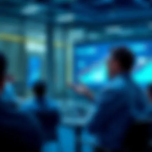 A Bitwise executive presenting ideas about cryptocurrency's future in a conference setting with graphs indicating growth and trends