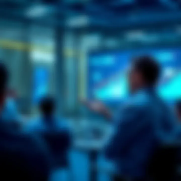 A Bitwise executive presenting ideas about cryptocurrency's future in a conference setting with graphs indicating growth and trends