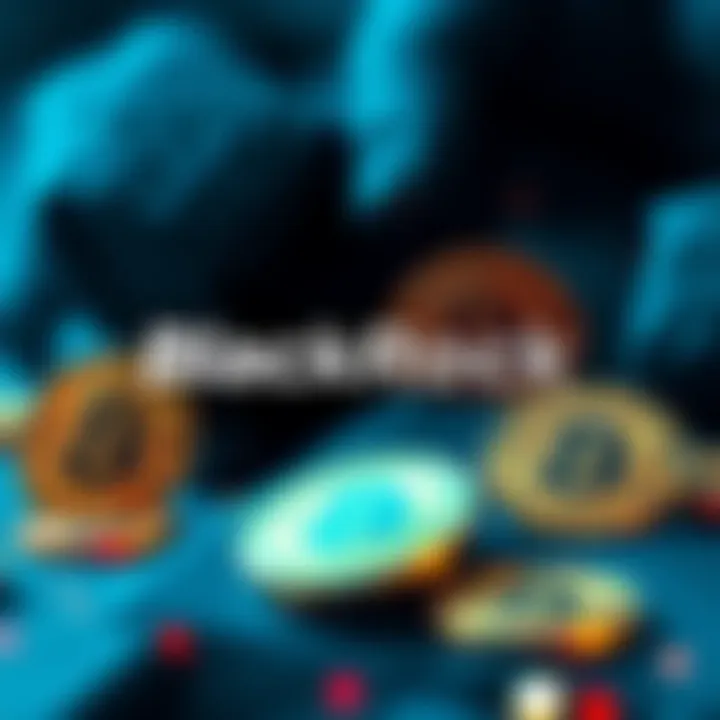 A thought-provoking image of BlackRock's logo alongside Bitcoin symbols, suggesting a connection between the financial giant and cryptocurrency creation.