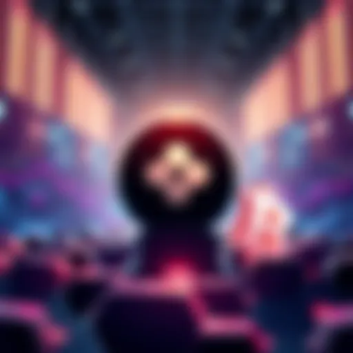 An illustration showing BlackRock's logo alongside Polkadot's symbol and AI graphics, representing investment interests in cryptocurrencies and technology.