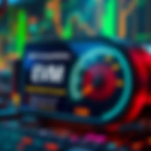 A graphic showing EVM compatibility and building from scratch options in blockchain technology with a speed meter indicating fast transactions.