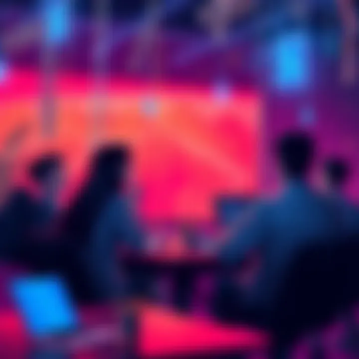 An educational setting featuring students learning about blockchain technology, surrounded by digital symbols like chains and currency icons, emphasizing its applications beyond cryptocurrency.