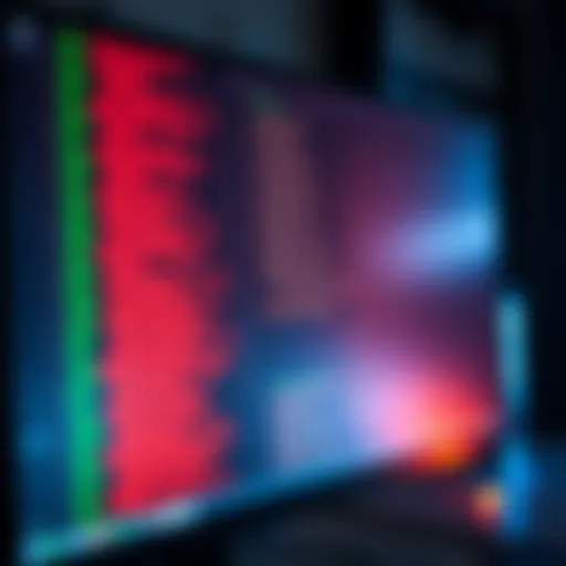 A computer screen displaying blockchain sync logs with green indicators for synced blocks and a message about download status.