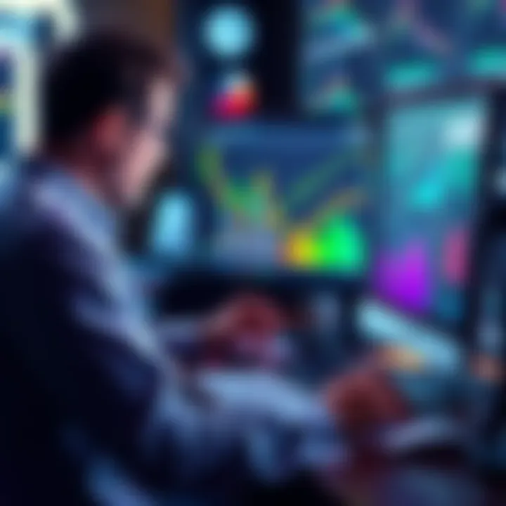 A person analyzing charts and graphs on a computer, considering financial strategies for break even points and tier jumps.