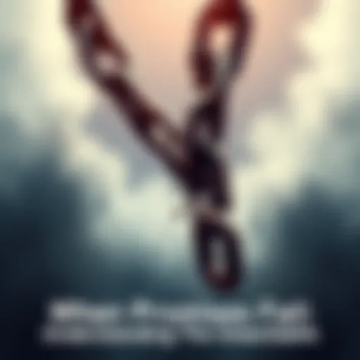 A broken chain represents failed promises and unworkable ideas, symbolizing the impact of ineffective solutions.