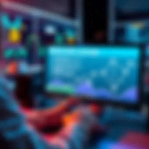 Person using a computer to exchange Bitcoin for Cardano with community tips displayed on the screen