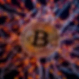 A digital representation of a Bitcoin logo with a tangled network of paths, symbolizing confusion in crypto transactions due to incorrect XPUB use.