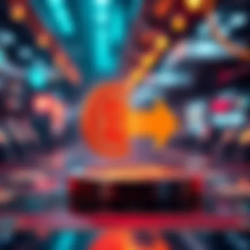 A graphic showing the exchange of Bitcoin to USDC with a focus on fast transactions and no KYC.