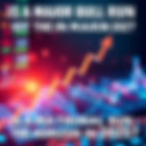 Graph showing an upward trend in financial markets with arrows indicating growth