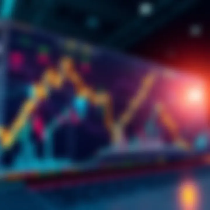 A graph showing a rising trend line representing a potential bull market, with investors looking at financial charts.