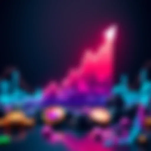 A chart showing the upward trend of Polygon's price alongside symbols of stablecoins, indicating growth in the crypto market.