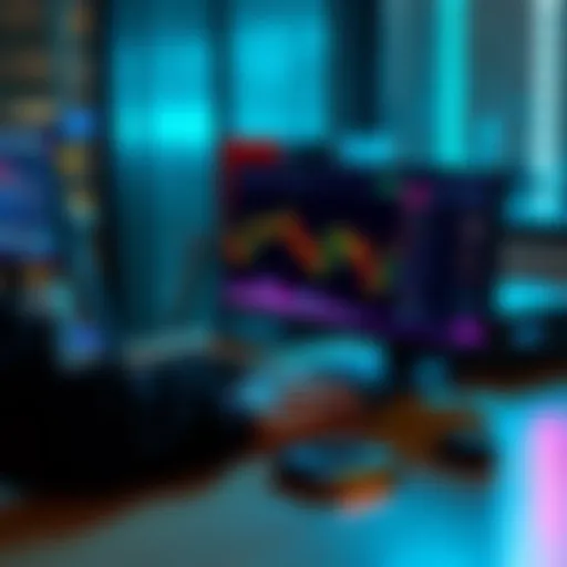 A person using a computer to buy cryptocurrency, with TREZOR hardware wallet on the desk.