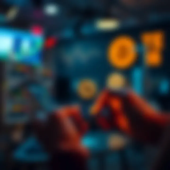 A person using a smartphone to buy small amounts of Bitcoin on a cryptocurrency exchange app