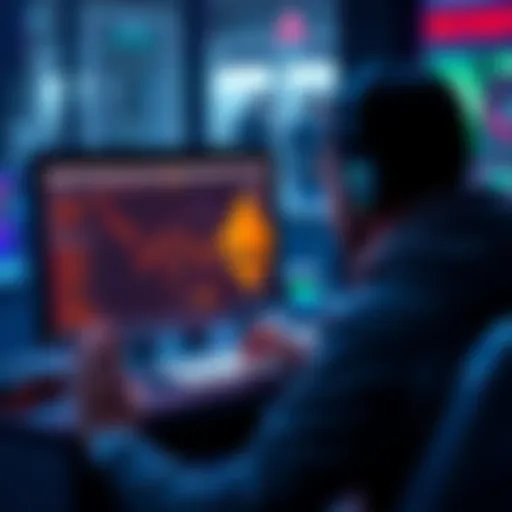 A person using a computer to buy Monero cryptocurrency while maintaining privacy.
