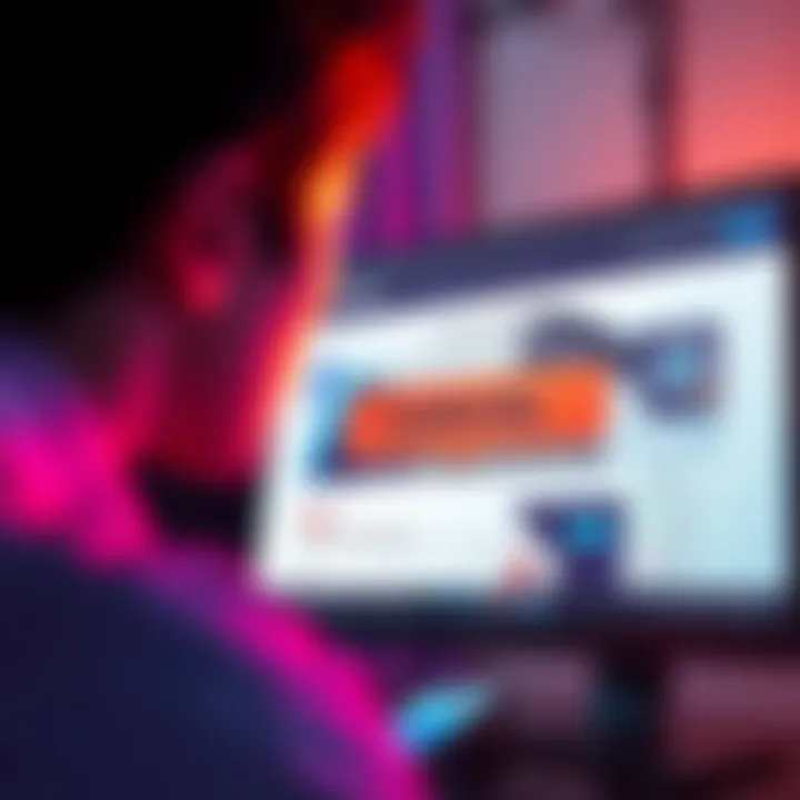 Person looking at a computer screen showing Retoswap with a cancel button highlighted