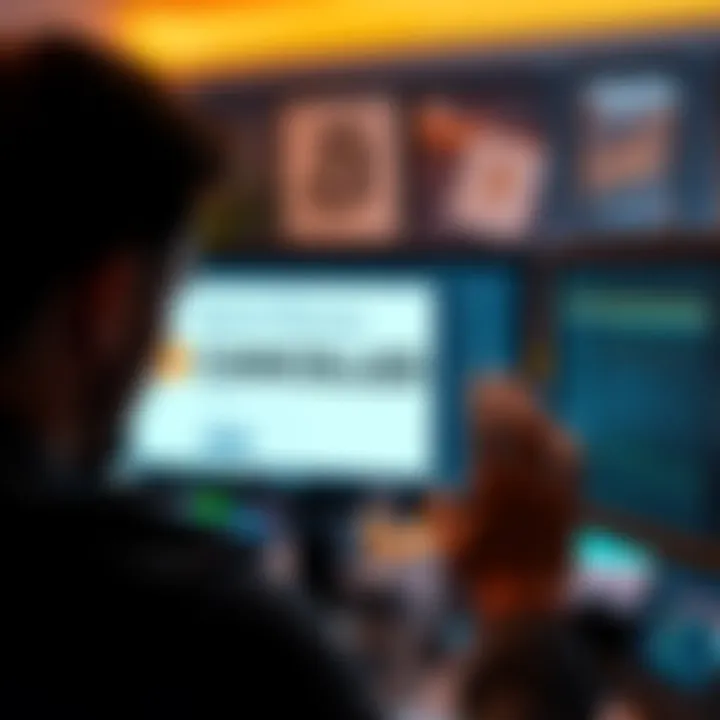 A person looking at a computer screen showing a canceled Bitcoin withdrawal notification with confusion.