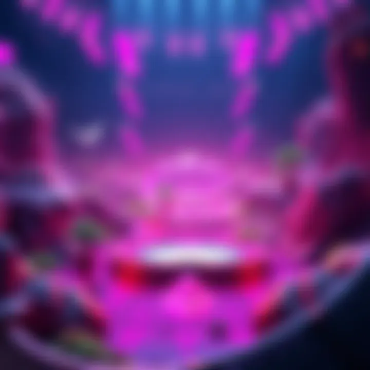 A visual representation of Double Spent, showcasing NFTs and a prize pool system with game levels in a digital landscape on the Cardano blockchain.